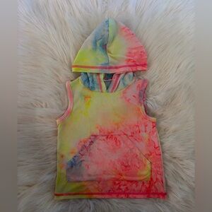 GUC Millie + Roo Tie Dye Hooded Sleeveless Tank with Front Pocket 2/3